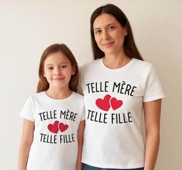 Tee-shirt mère et fille comme deux gouttes d'eau - TenStickers