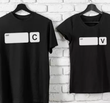 Tee-shirt mère et fille créatif ctrl c v - TenStickers