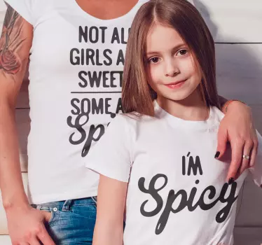 Tee-shirt mère et fille duo doux et Épicé - TenStickers