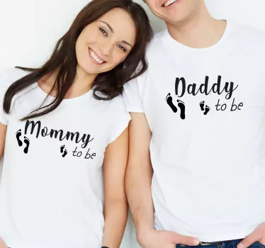 Tee-shirt mère et fille empreintes de pieds - TenStickers