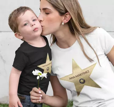 Tee-shirt mère et fille Étoiles ensemble - TenStickers