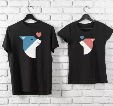 Tee-shirt mère et fille famille de renards adorables - TenStickers