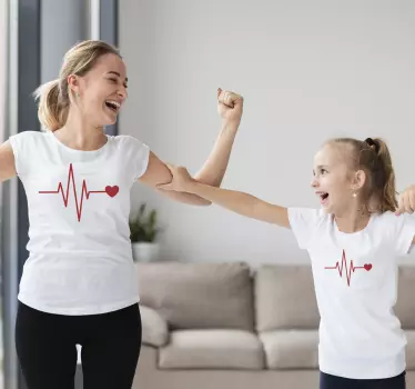 Tee-shirt mère et fille lien de cœur et d'âme - TenStickers