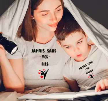 Tee-shirt mère et fille moments de famille amusants - TenStickers