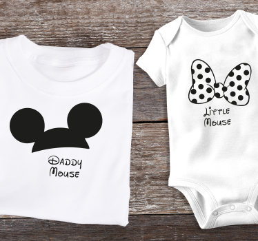 T-shirt père et fils papa et petite souris - TenStickers
