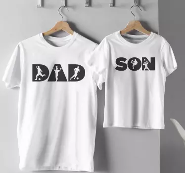 Tee shirt Père et fils footballeurs - TenStickers