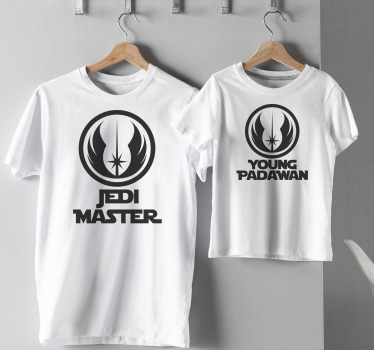 Tee shirt pere et fils Maître jedi - TenStickers