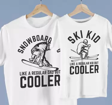 Tee shirt pere et fils Snowboard - TenStickers