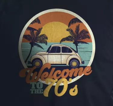 Tee shirt vintage Bienvenue dans les années 70 - TenStickers