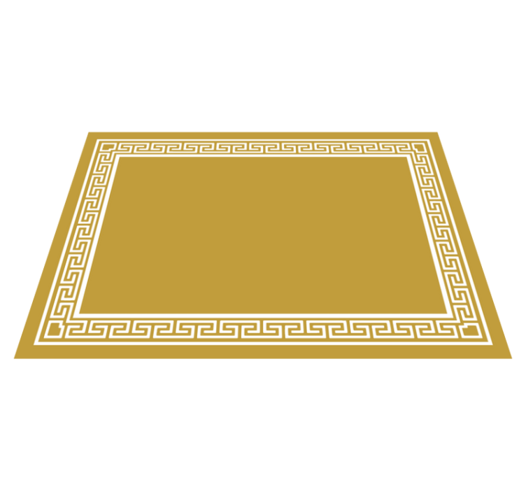 Tapis vinyle jaune la conception grecque - TenStickers