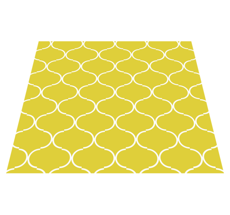 Tapis vinyle jaune motif de lignes géométriques - TenStickers