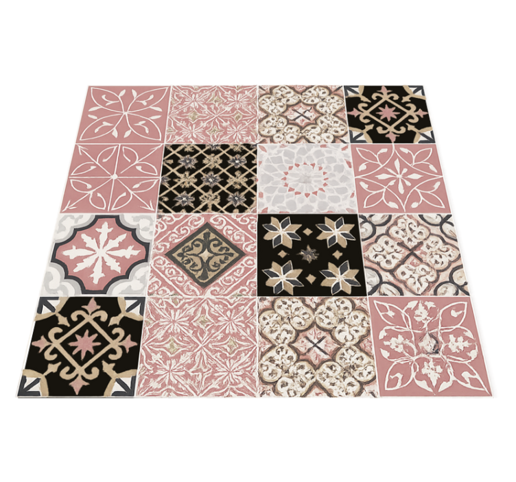 Tapis vinyle salon ciment rose - TenStickers