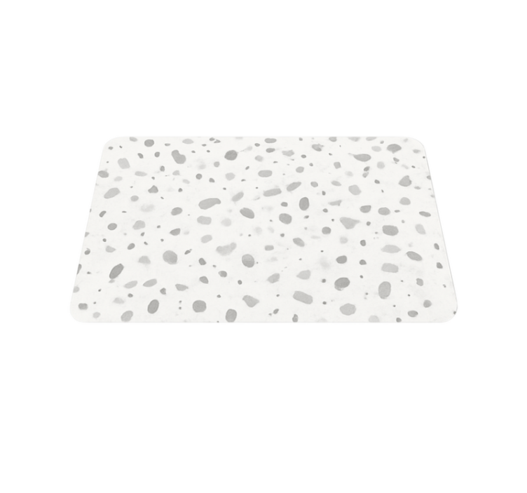 Tapis vinyle marbre effet terrazzo gris - TenStickers