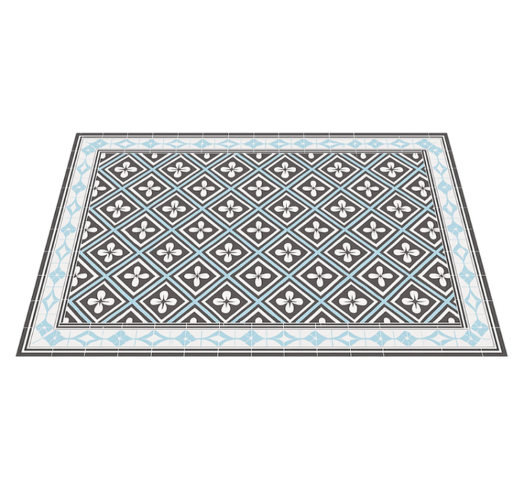Tapis vinyle extérieur conception de carreaux géométriques - TenStickers