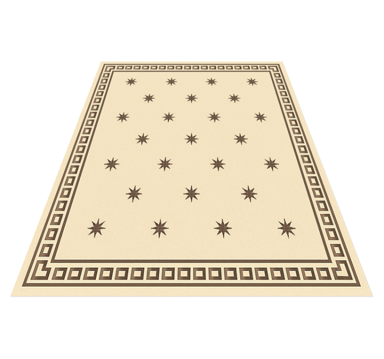 Tapis vinyle cuisine motif beige vintage - TenStickers