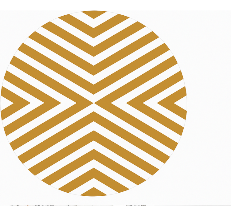 Tapis vinyle salle a manger motif à chevrons moutarde - TenStickers