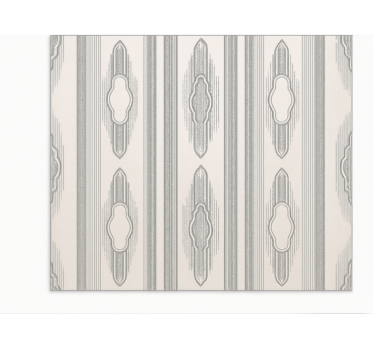 Tapis vinyle salle a manger géométrie ethnique complexe - TenStickers