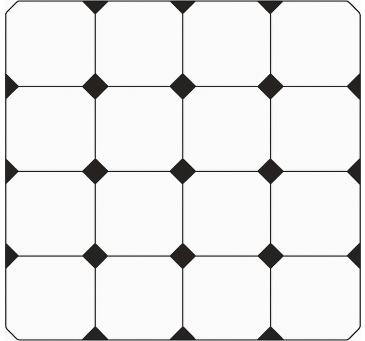 Tapis vinyle cuisine imprimé losange à carreaux - TenStickers