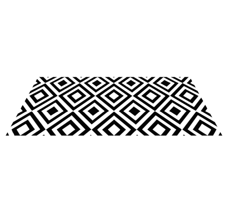 Tapis vinyles géométriques noir et blanc - TenStickers