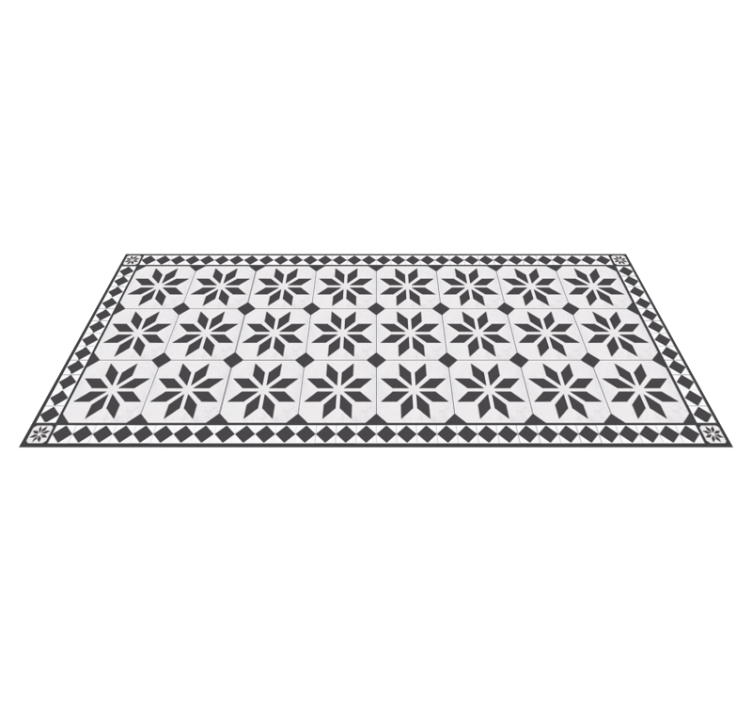 Tapis mosaique vinyle tapis rétro - TenStickers