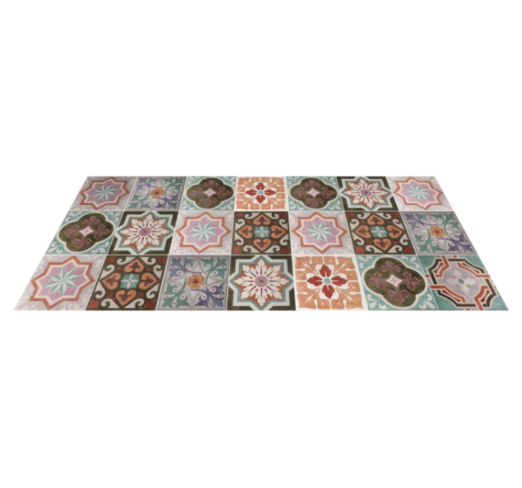 Tapis mosaique vinyle piastrelline sicilienne - TenStickers