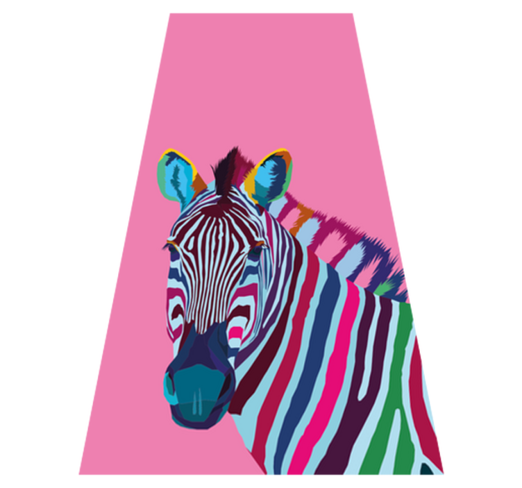 Tapis vinyle animal zebra pop art iphone - TenStickers