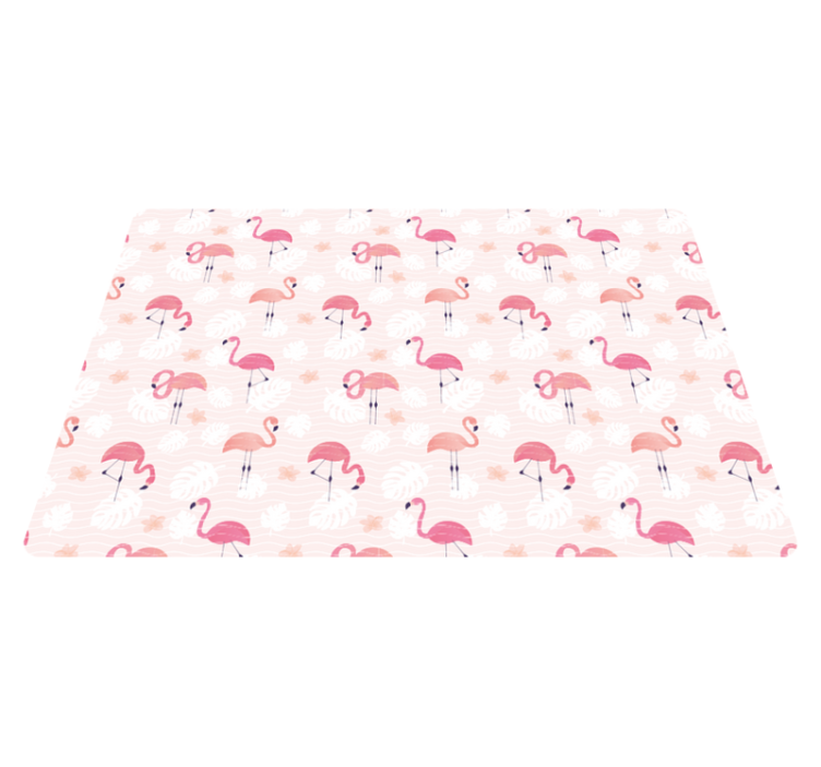 Tapis vinyle animal motifs flamants roses - TenStickers