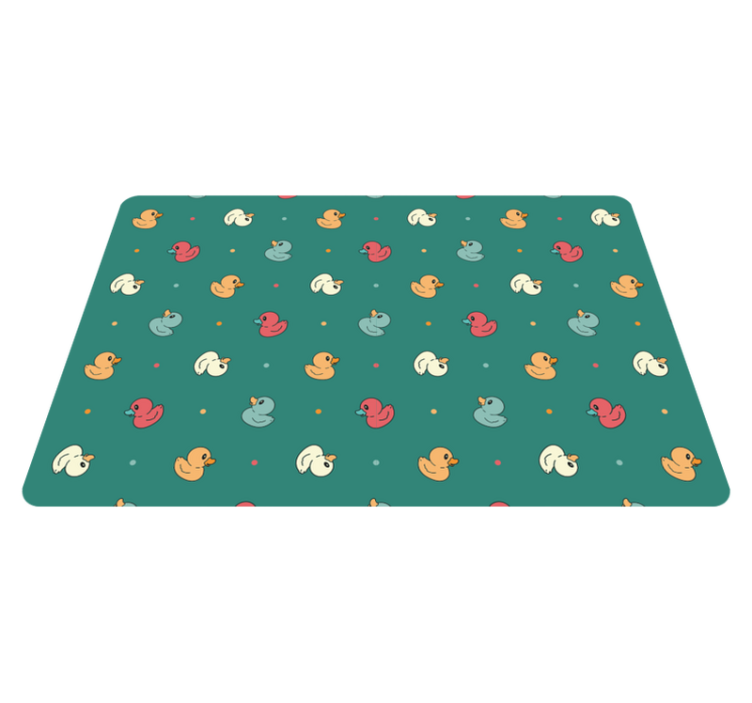 Tapis vinyle animal canards en caoutchouc multicolores - TenStickers