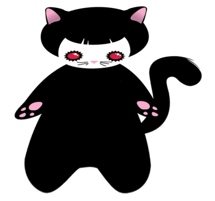 Tapis vinyle animal bébé chat monstre - TenStickers