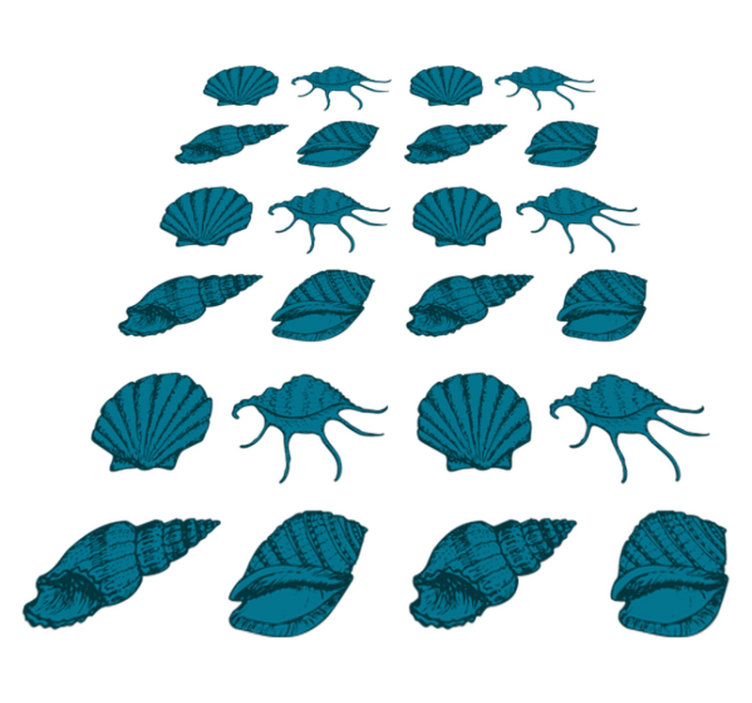 Tapis vinyle animal coquillages marins - TenStickers