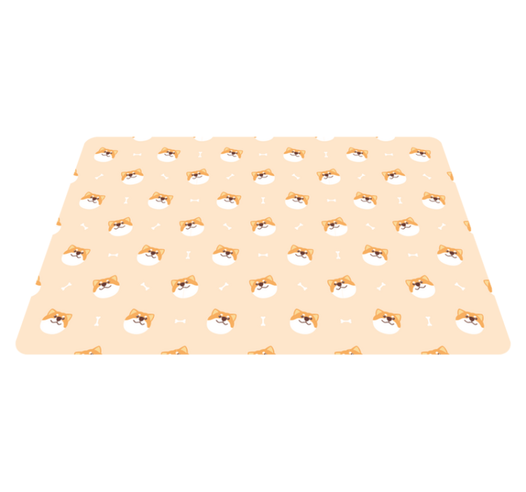 Tapis vinyle animal visage de chien mignon - TenStickers