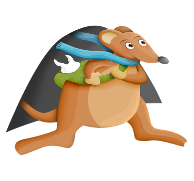 Tapis vinyle animal souris à dents - TenStickers