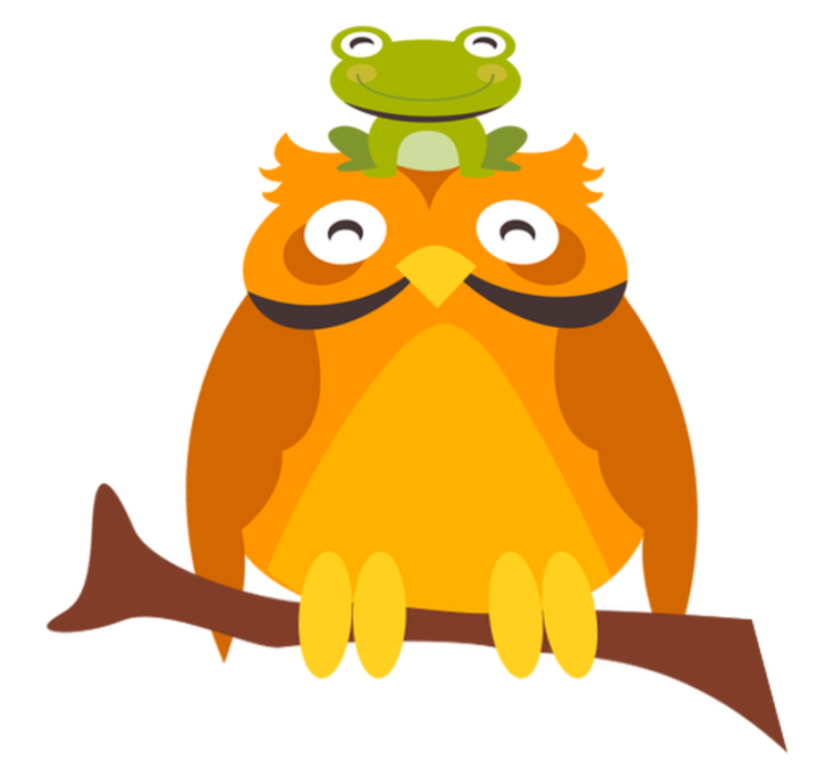 Tapis vinyle animal personnages animaux fantaisistes - TenStickers