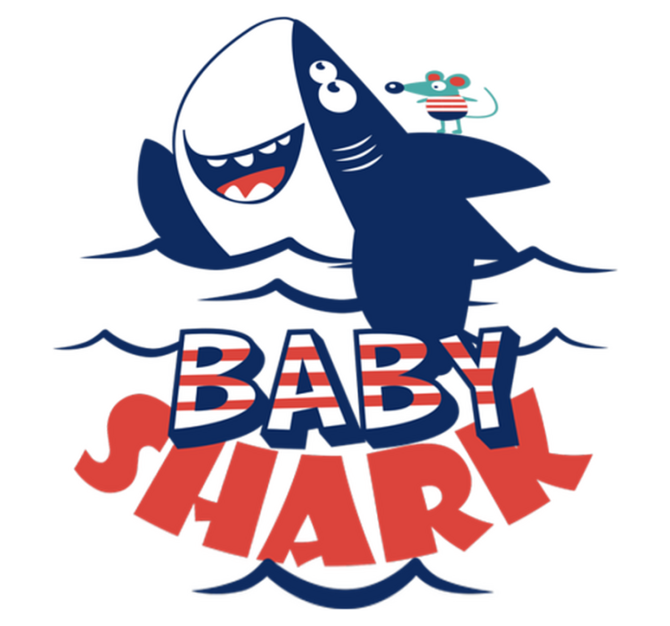 Tapis vinyle animal requin joyeux - TenStickers