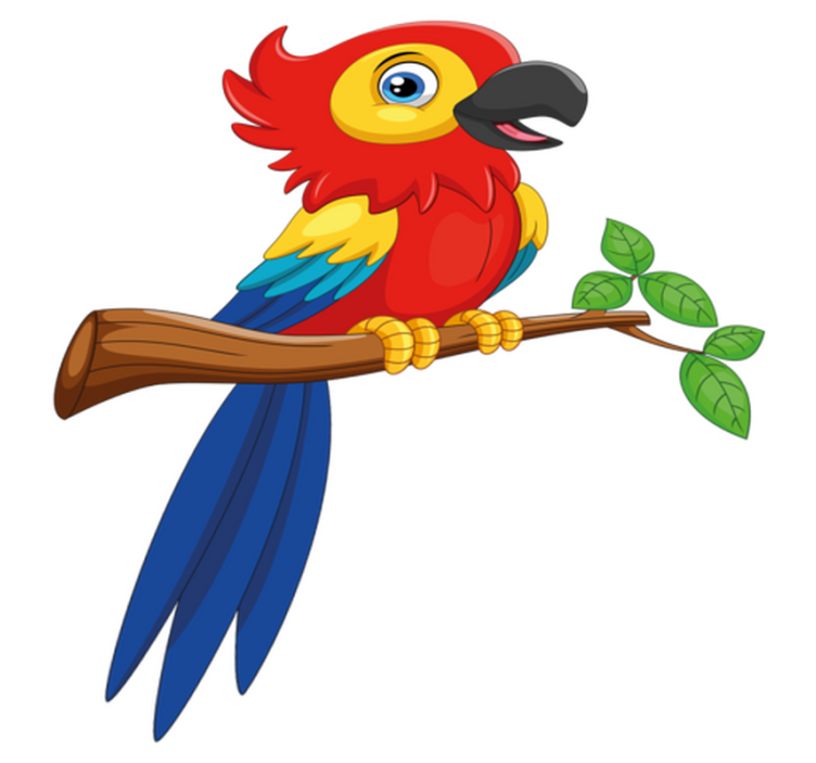 Tapis vinyle animal personnage perroquet coloré - TenStickers