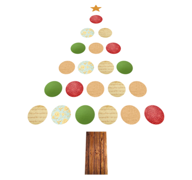 Tapis vinyle noël arbre coloré - TenStickers