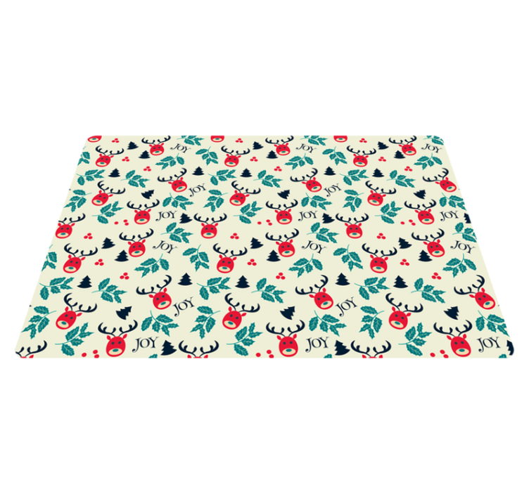 Tapis vinyle noël joie et renne ordinateur portable - TenStickers