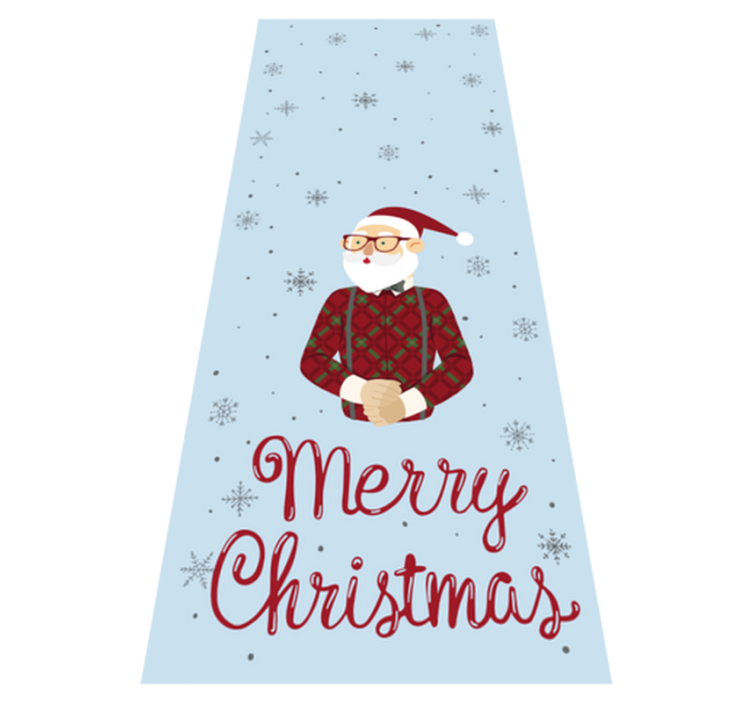 Tapis vinyle noël joyeux noël hipster - TenStickers