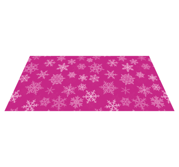 Tapis vinyle noël motif flocon de neige - TenStickers