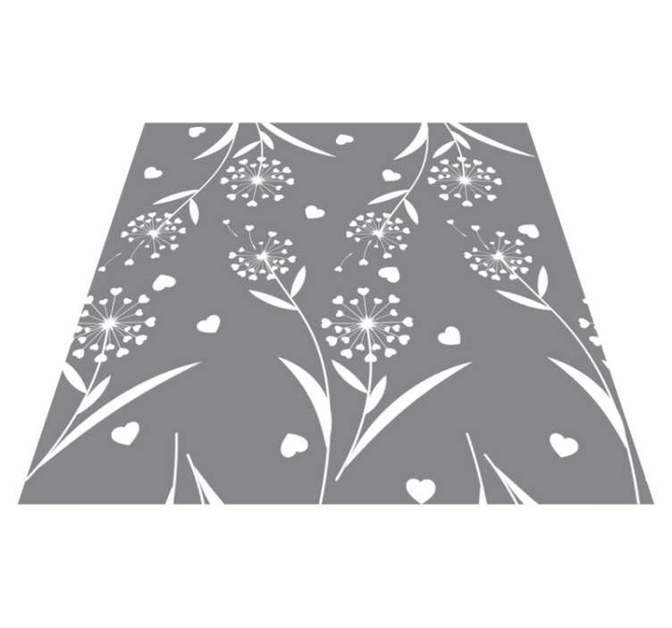 Tapis vinyle fleurs et plantes pissenlits blancs - TenStickers