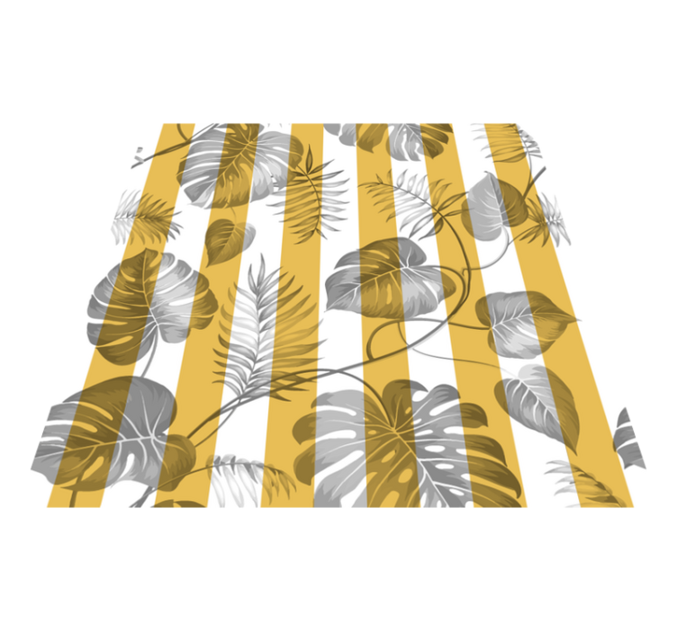 Tapis vinyle fleurs et plantes porte coulissante - TenStickers