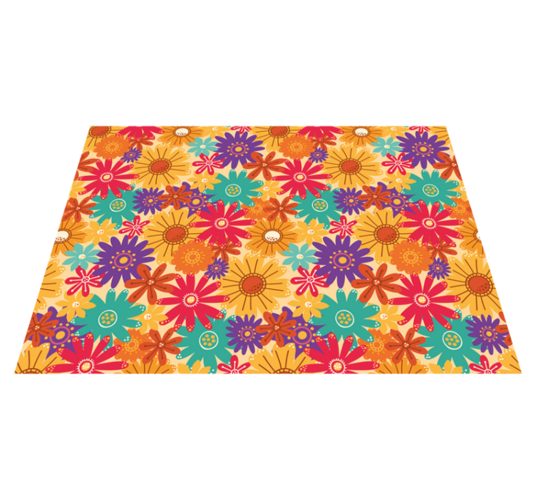 Tapis vinyle fleurs et plantes un grand nombre de fleurs - TenStickers