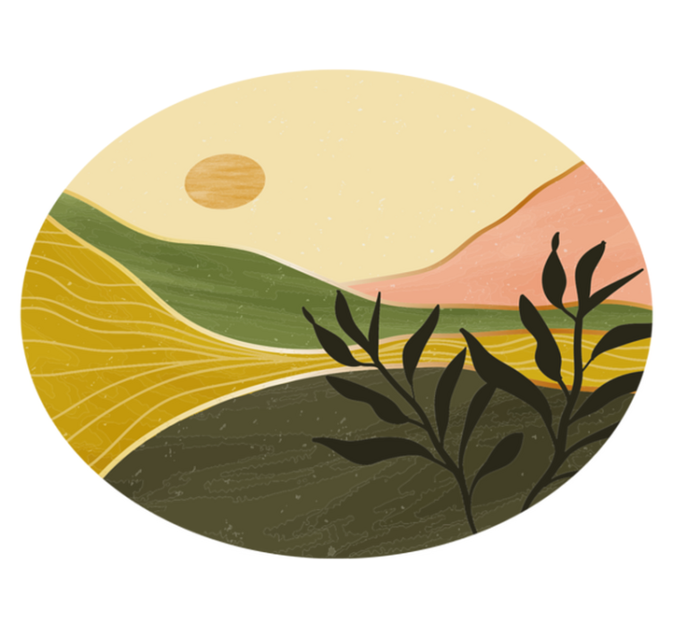 Tapis vinyle fleurs et plantes paysage apaisant - TenStickers