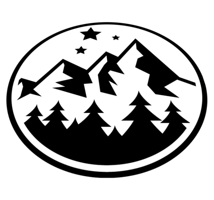 Tapis vinyle fleurs et plantes scène de forêt montagneuse - TenStickers