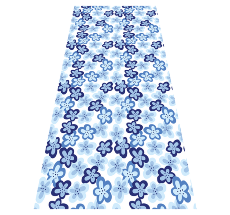 Tapis vinyle fleurs et plantes motif floral nordique - TenStickers