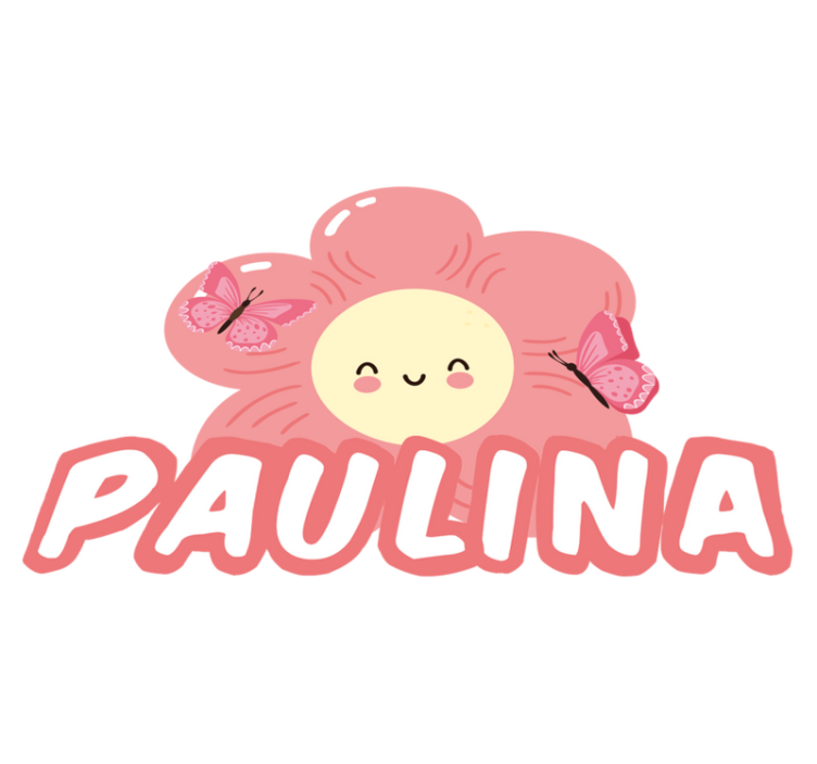 Tapis vinyle fleurs et plantes papillon et nom - TenStickers