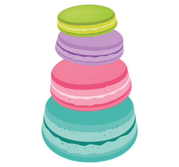 Tapis vinyle cuisine macarons colorés - TenStickers