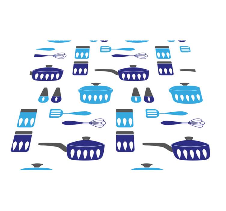 Tapis vinyle cuisine ustensiles de cuisine - TenStickers