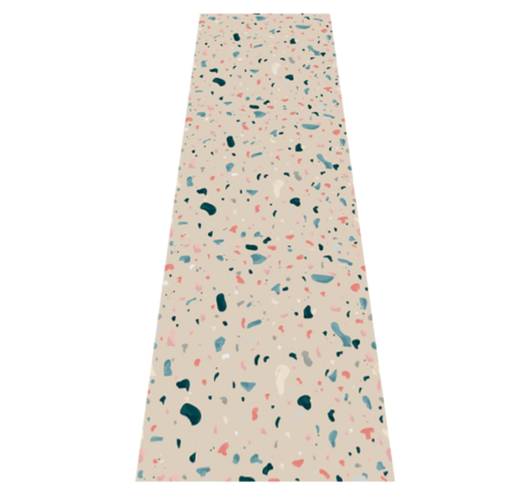 Tapis vinyle cuisine motif terrazzo peint à la main - TenStickers