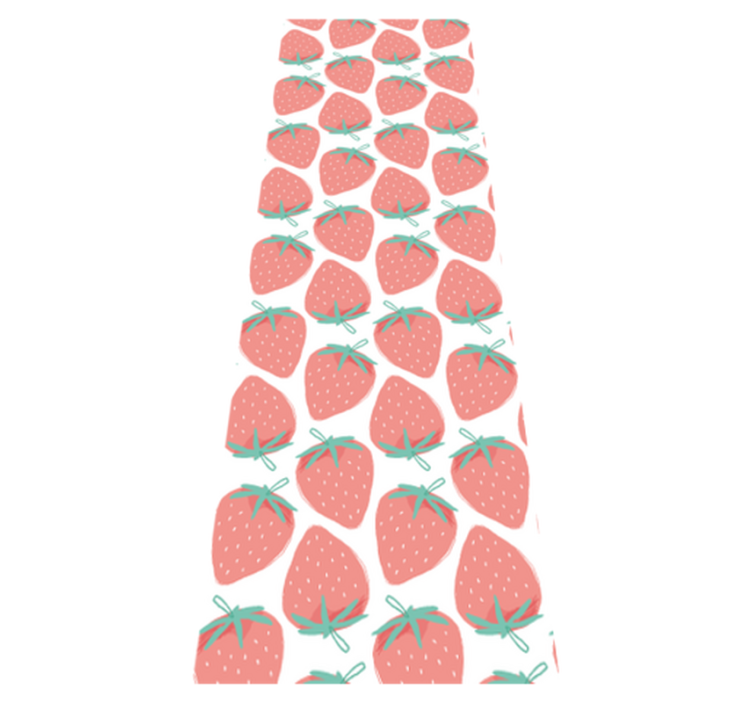 Tapis vinyle cuisine motif fraises pastel sans couture - TenStickers